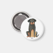 Rottweiler Dog Magneet (Voorkant / Achterkant)