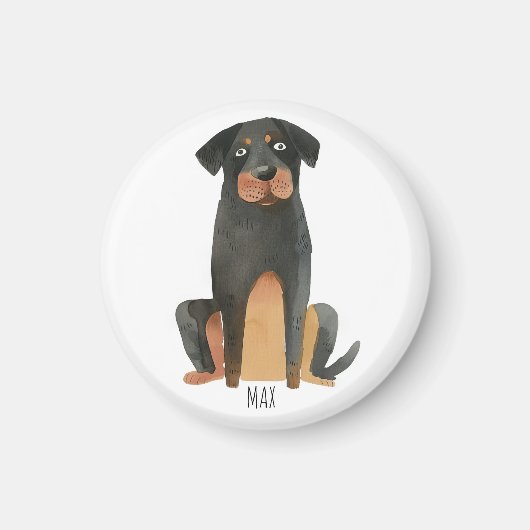 Rottweiler Dog Magneet (Voorkant)