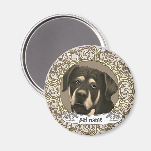 Rottweiler Dog Magneet (Voorkant / Achterkant)