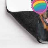 Rottweiler Dog met Hearts Valentijnsdag Muismat (Hoek)