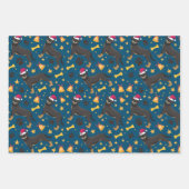 Rottweiler Dog met Kerstmis Inpakpapier Vel (Voorkant 2)
