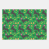 Rottweiler Dog met Kerstmis Inpakpapier Vel (Voorkant)