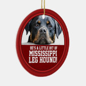 Rottweiler Dog Mississippi Leg Hound Red Funny Pet Keramisch Ornament (Rechts)