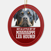 Rottweiler Dog Mississippi Leg Hound Red Funny Pet Keramisch Ornament (Links)