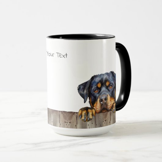 Rottweiler Dog Mok (Voorkant rechts)