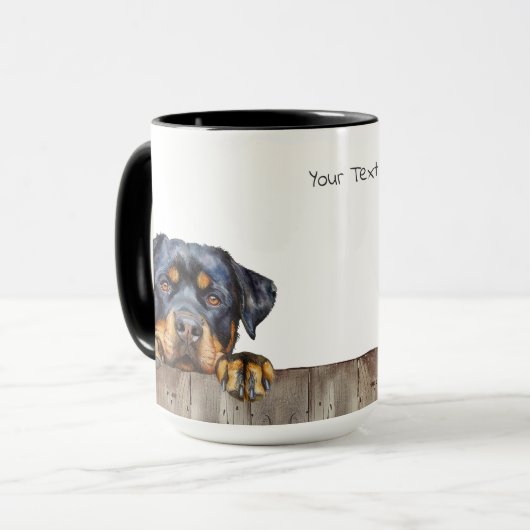Rottweiler Dog Mok (Voorkant links)