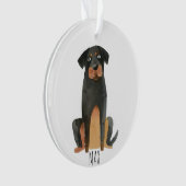 Rottweiler Dog Ornament (voorkant)