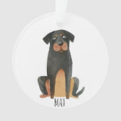 Rottweiler Dog Ornament (voorkant)