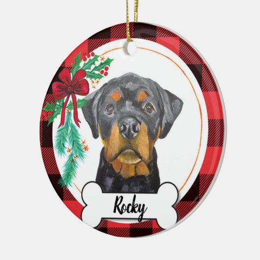 Rottweiler Dog Ornament (Links)