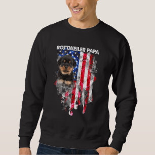 Rottweiler Dog Papa USA Flag Happy Vaderdag 4t Trui