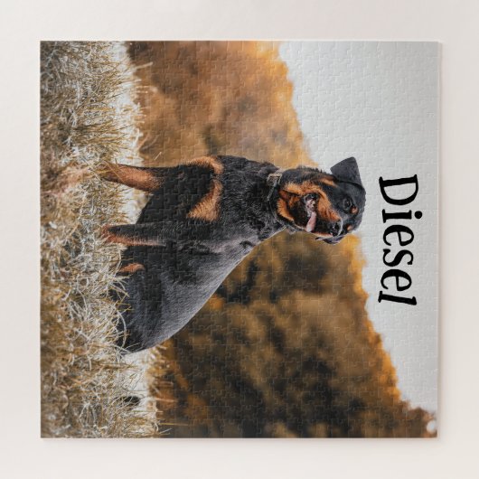Rottweiler Dog Pet Aangepaste Aangepast Legpuzzel (Horizontaal)