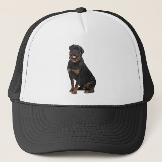 Rottweiler Dog Pet Animal Custom Trucker Hat (Voorkant)