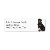 Rottweiler Dog Pet Animal Etiket (Voorkant)