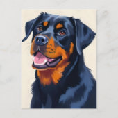 Rottweiler Dog Pet Painting Briefkaart (Voorkant)