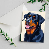 Rottweiler Dog Pet Painting Briefkaart
