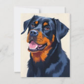 Rottweiler Dog Pet Painting Kaart (Voorkant)