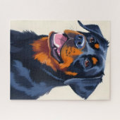 Rottweiler Dog Pet Painting Watercolor Legpuzzel (Horizontaal)