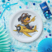 Rottweiler Dog Pilot Vliegtuig Papieren Bordje (Feest)