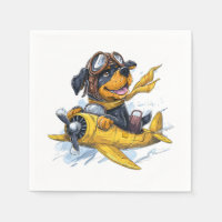 Rottweiler Dog Pilot Vliegtuig