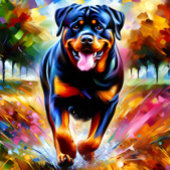 Rottweiler Dog Portrait Acryl Art Print Hond Legpuzzel