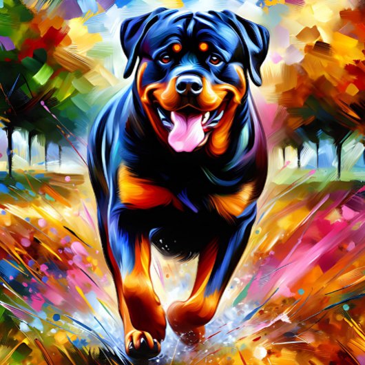 Rottweiler Dog Portrait Acryl Art Print Hond Legpuzzel