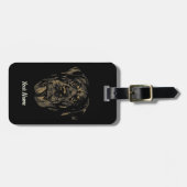 Rottweiler Dog  Portret Rottie Design Bagagelabel (Voorkant horizontaal)