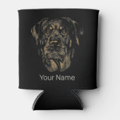 Rottweiler Dog  Portret Rottie Design Blikjeskoeler (Voorkant)