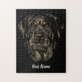 Rottweiler Dog  Portret Rottie Design Legpuzzel (Verticaal)