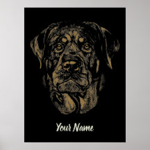 Rottweiler Dog  Portret Rottie Design