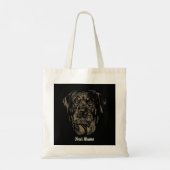Rottweiler Dog Portret Tote Bag (Achterkant)