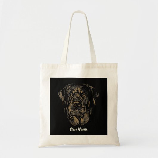 Rottweiler Dog Portret Tote Bag (Voorkant)