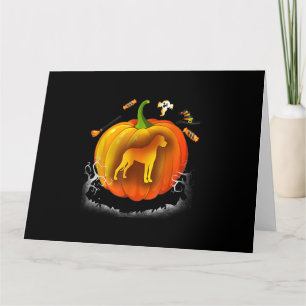rottweiler dog pumpkin costume halloween kaart
