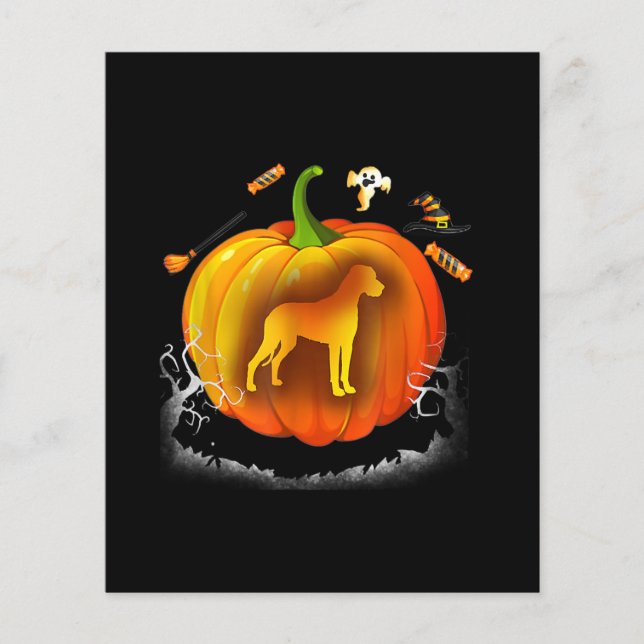 rottweiler dog pumpkin pak halloween (Voorkant)