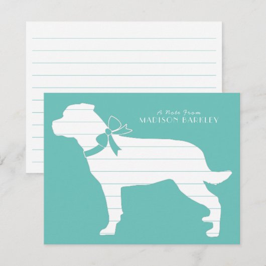 Rottweiler Dog Puppy Rottie Bedankkaart (Voorkant / Achterkant)