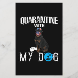 Rottweiler Dog Quarantine met mijn hond Funny Gift Briefpapier