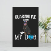 Rottweiler Dog Quarantine met mijn hond Funny Gift Briefpapier (Staand voorkant)