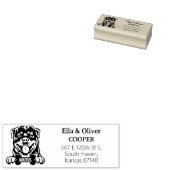 Rottweiler Dog Retouradres Rubberstempel (Gestempeld)