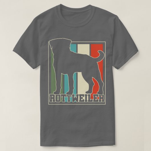 Rottweiler Dog Retro T-shirt (Design voorkant)