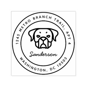 Rottweiler Dog Return Address Stamp Self-Inking Zelfinktende Stempel