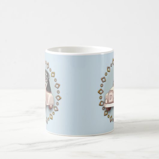 Rottweiler Dog Rijden Auto mok (Center)