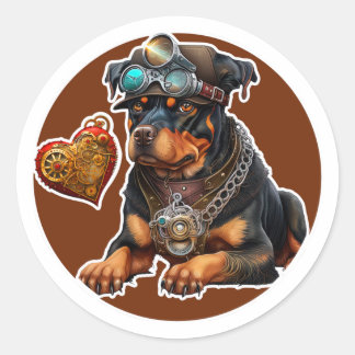 Rottweiler Dog Ronde Sticker