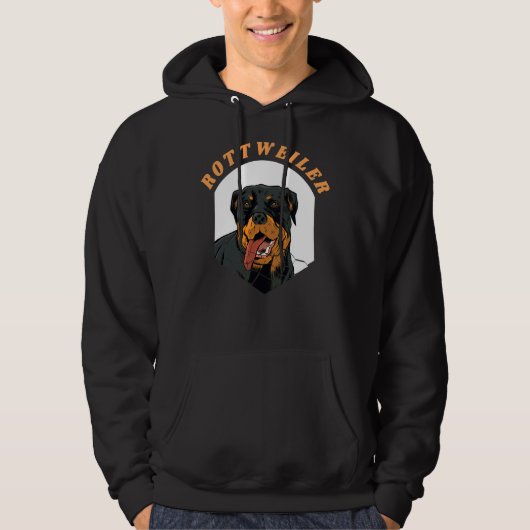 Rottweiler Dog Rotti Hoodie (Voorkant)