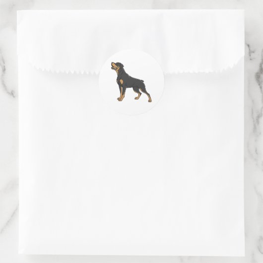 Rottweiler Dog - Rottie Pride Ronde Sticker (Tas)