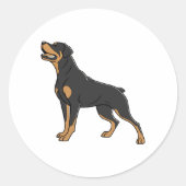 Rottweiler Dog - Rottie Pride Ronde Sticker (Voorkant)