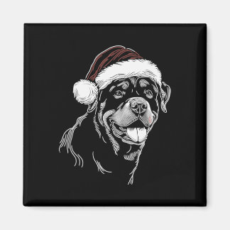 Rottweiler Dog Santa Hat Christmas Xmas Pajama  Magneet