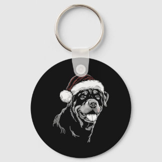 Rottweiler Dog Santa Hat Christmas Xmas Pajama  Sleutelhanger
