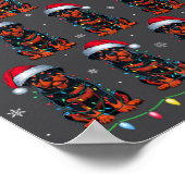 Rottweiler Dog Santa Hat Xmas Light Mannen Vrouwen Poster (Hoek)