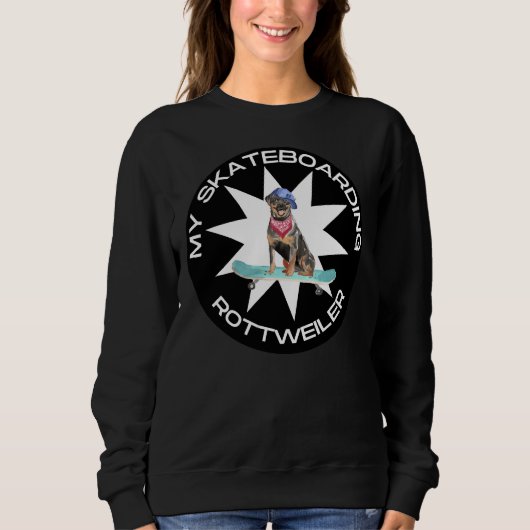 Rottweiler Dog Schattigee satire humoristisch voor Trui (Voorkant)