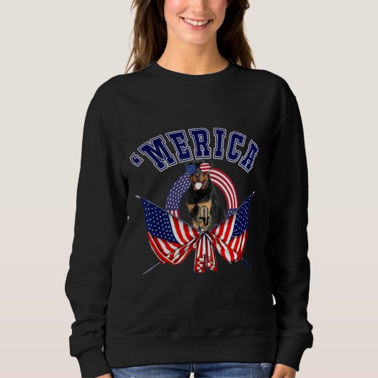 Rottweiler Dog Shirt Geweldig voor 4th of July Gra (Voorkant)
