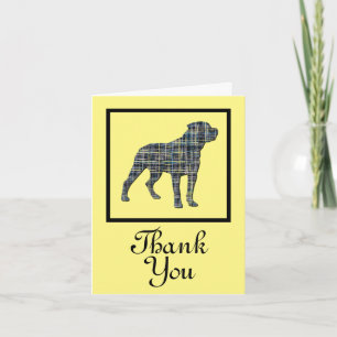 Rottweiler Dog Silhouette Dank u Wenskaart Kaart